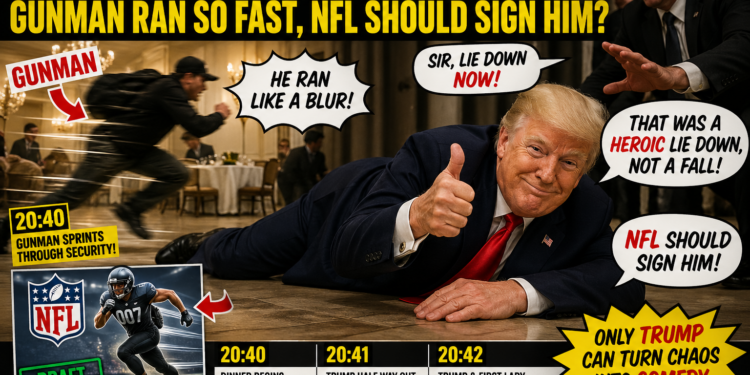 Did Trump Just Turn a Security Scare Into a Comedy Show? Trump Says His “Heroic Lie Down” Deserves Respect!