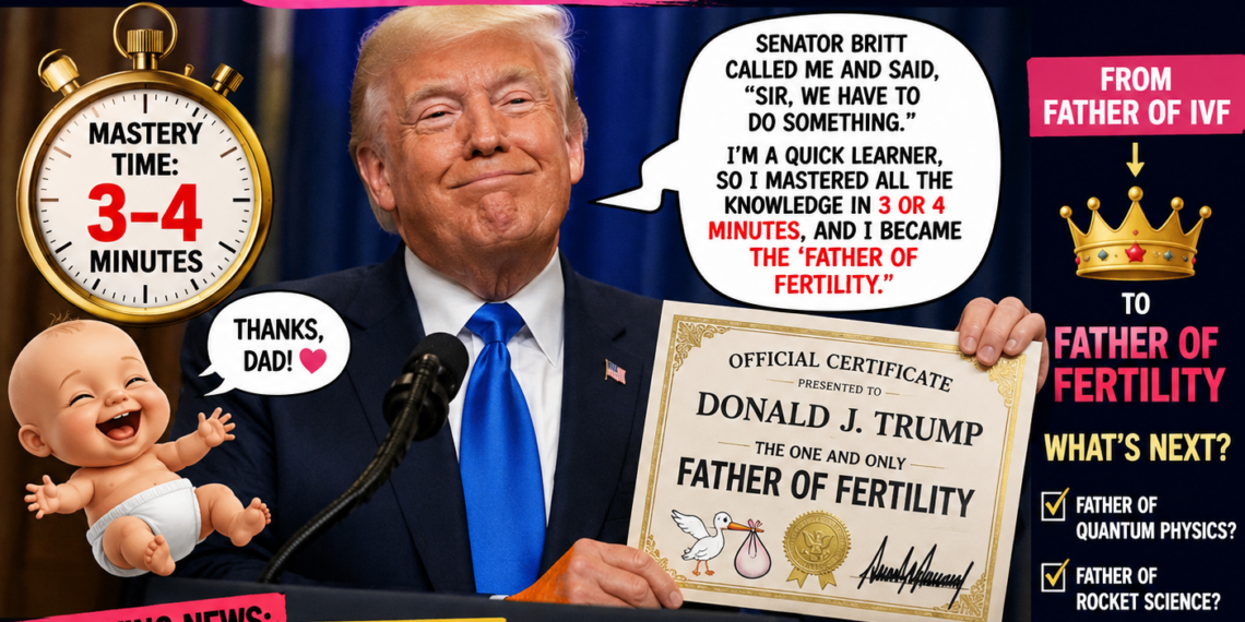 “Father of Fertility”? Trump’s 3-Minute Medical Miracle Has the Internet Crying With Laughter