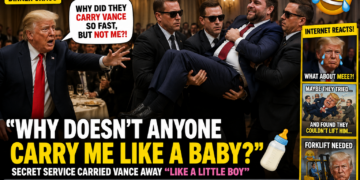 “Why Does Vance Get Carried Like a Baby But Nobody Carries Me?” — Trump’s Jealous White House Complaint Turned Into Instant Internet Gossip