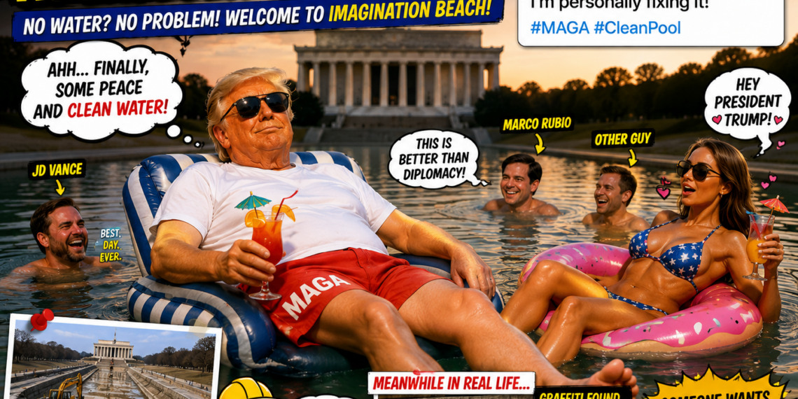 Did Trump Just Host an AI Pool Party at the Lincoln Memorial? The Internet Is Absolutely Losing It